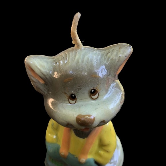 Vintage Feline Feelins Kitty Cat Miniature Candle, Cake Topper - Picture 2 of 9